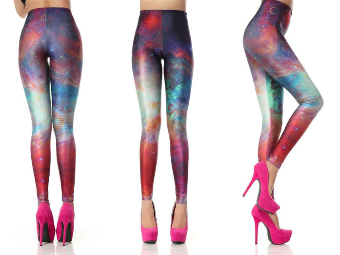 Galaxy Print Leggings for Women: Free Global Shipping ⋆ Stardust Central