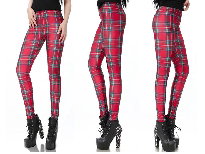Plaid Leggings Women Sexy Pants Fitness Leggins Gym Sporting Plus Size High  Waist Trousers Good Elasticity (Color : Wine Red White Plaid, Size : XL.) :  Amazon.ca: Clothing, Shoes & Accessories